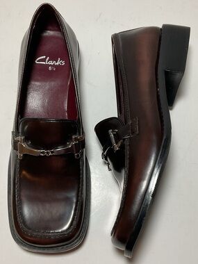 Clarks Caruso Brown Leather HorseBit Loafers